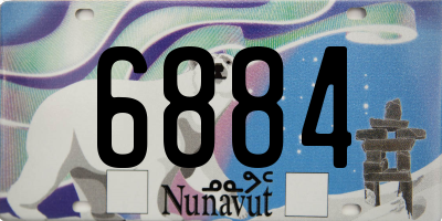 NU license plate 6884