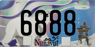 NU license plate 6888