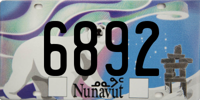 NU license plate 6892