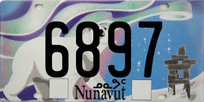 NU license plate 6897