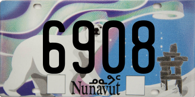 NU license plate 6908