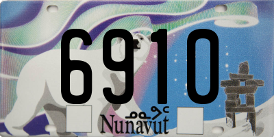 NU license plate 6910