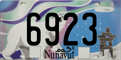 NU license plate 6923