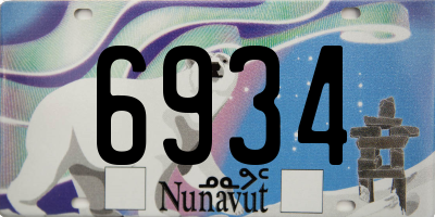 NU license plate 6934