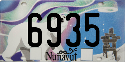 NU license plate 6935