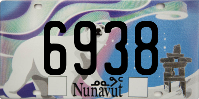 NU license plate 6938