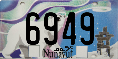 NU license plate 6949