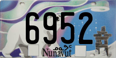 NU license plate 6952