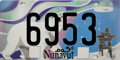 NU license plate 6953