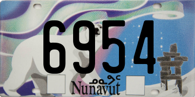 NU license plate 6954