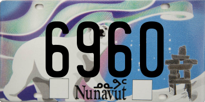 NU license plate 6960