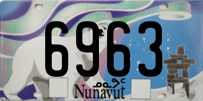 NU license plate 6963