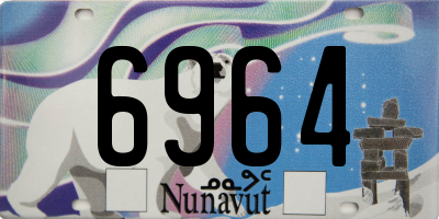 NU license plate 6964