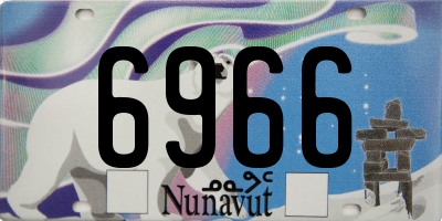 NU license plate 6966