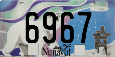 NU license plate 6967