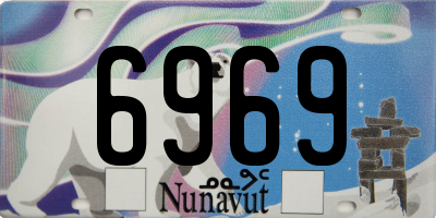 NU license plate 6969