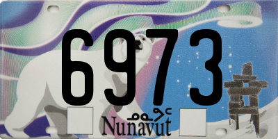 NU license plate 6973