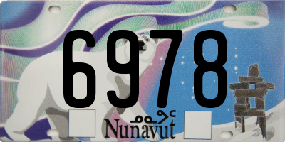 NU license plate 6978