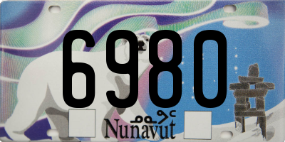 NU license plate 6980