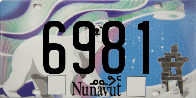 NU license plate 6981