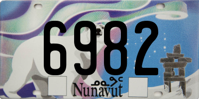 NU license plate 6982