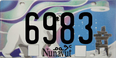 NU license plate 6983