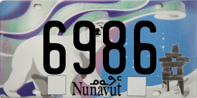 NU license plate 6986