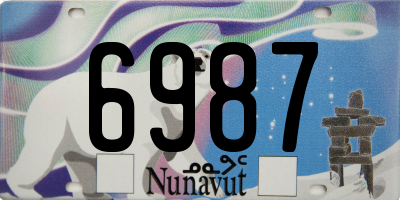 NU license plate 6987