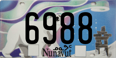 NU license plate 6988