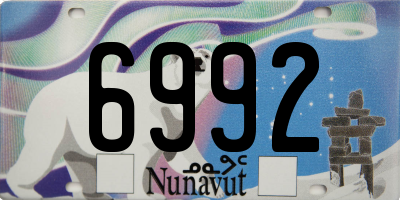 NU license plate 6992