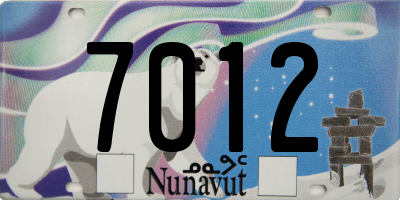 NU license plate 7012