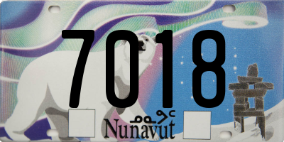 NU license plate 7018