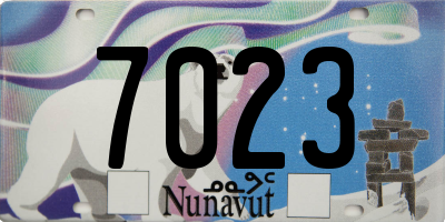 NU license plate 7023