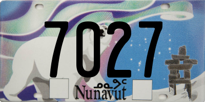 NU license plate 7027