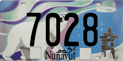 NU license plate 7028