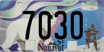 NU license plate 7030