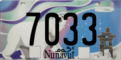 NU license plate 7033