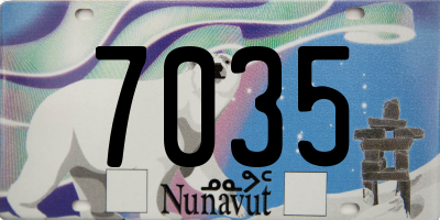 NU license plate 7035