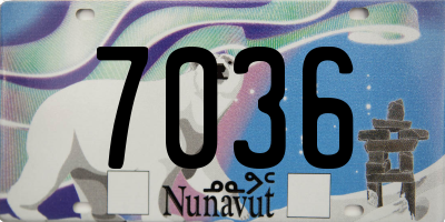 NU license plate 7036