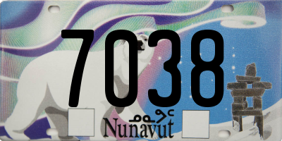 NU license plate 7038