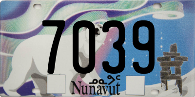 NU license plate 7039