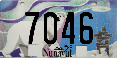 NU license plate 7046