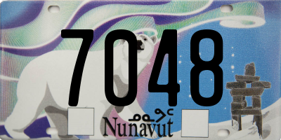 NU license plate 7048