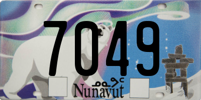 NU license plate 7049