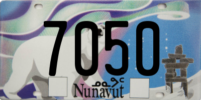 NU license plate 7050