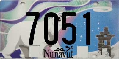 NU license plate 7051