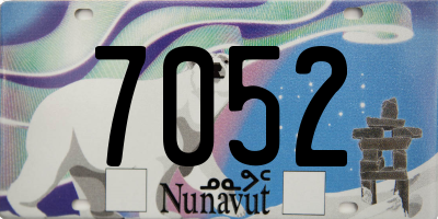 NU license plate 7052