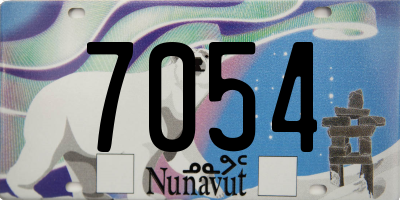 NU license plate 7054