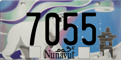 NU license plate 7055