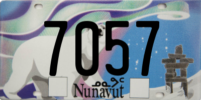 NU license plate 7057